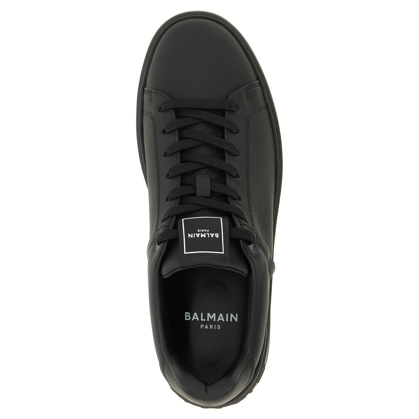Balmain Black Calfskin Low Top Sneakers