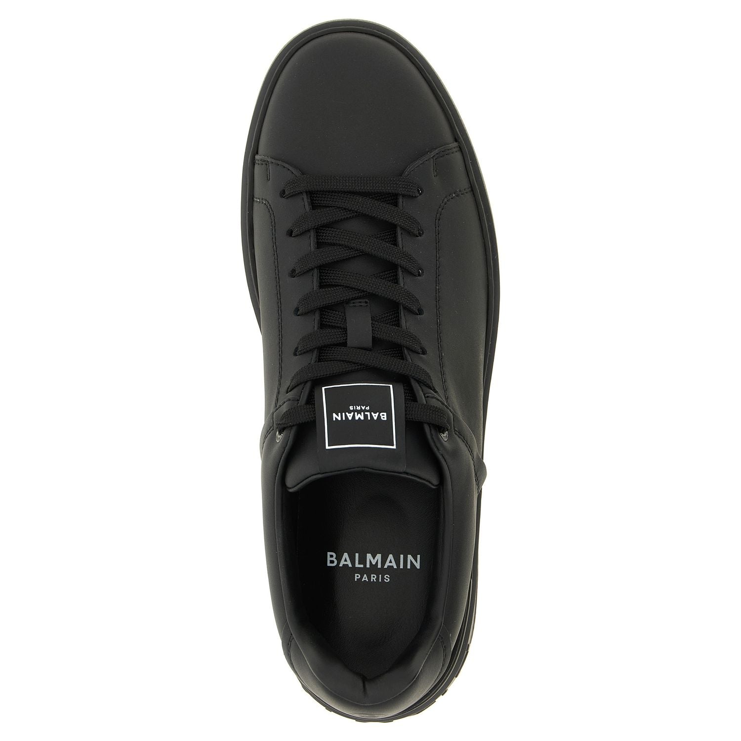 Balmain Black Calfskin Low Top Sneakers