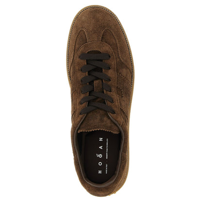 Hogan Brown Calfskin Platform Sneakers