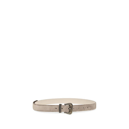 Brunello Cucinelli Beige Calf Leather Bos Taurus Regular Belt