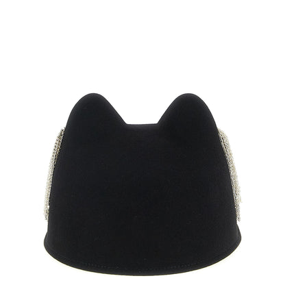 Maison Michel Black Wool Hat
