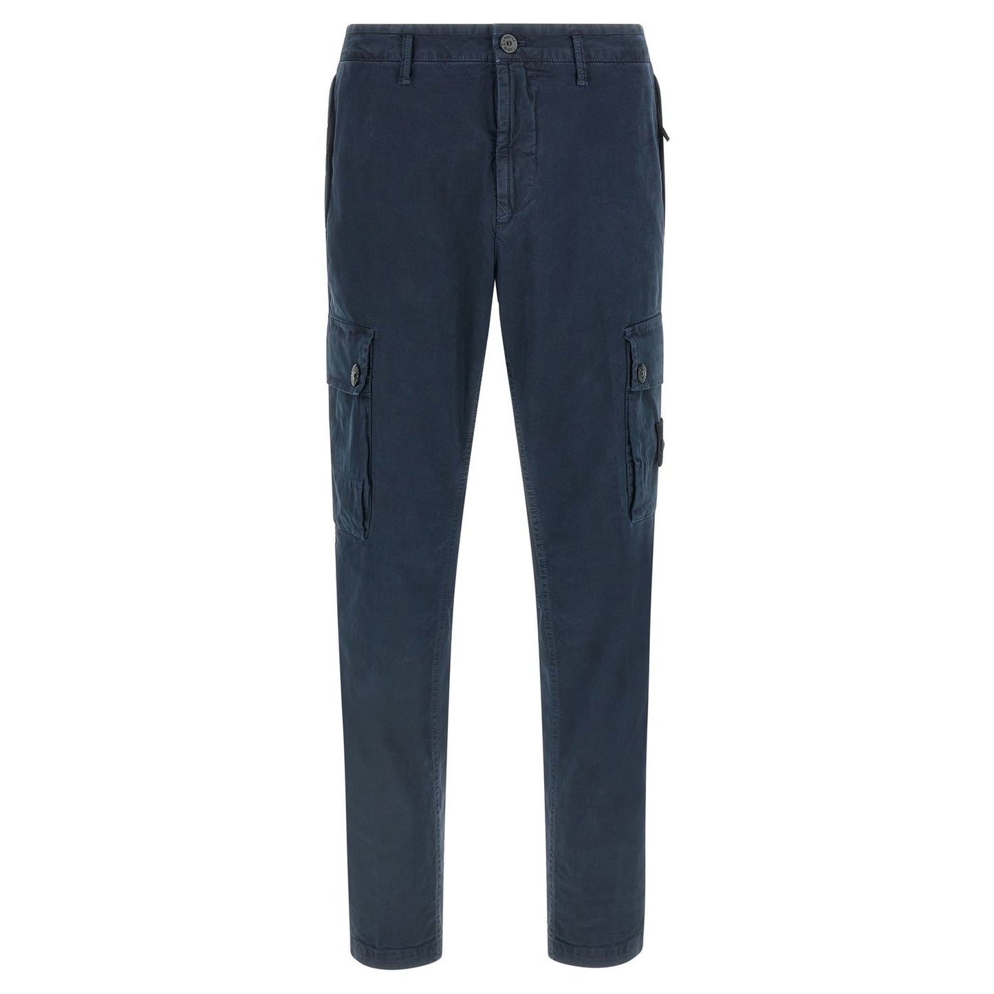 Stone Island Blue Cotton Cargo Pants