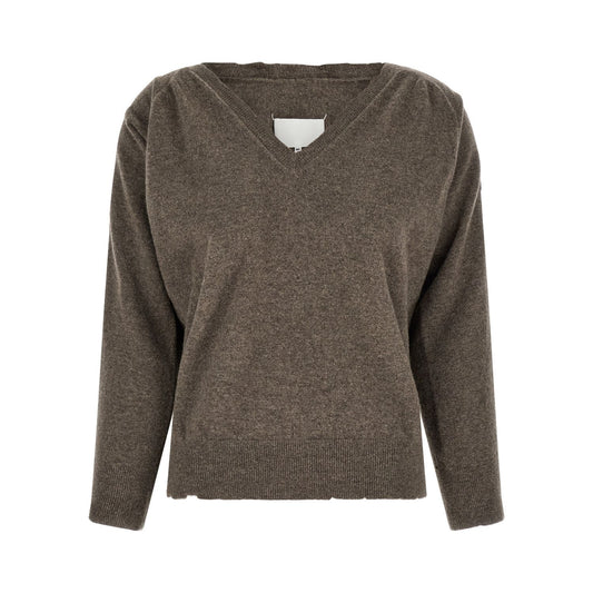 Maison Margiela Brown Virgin Wool Cardigan