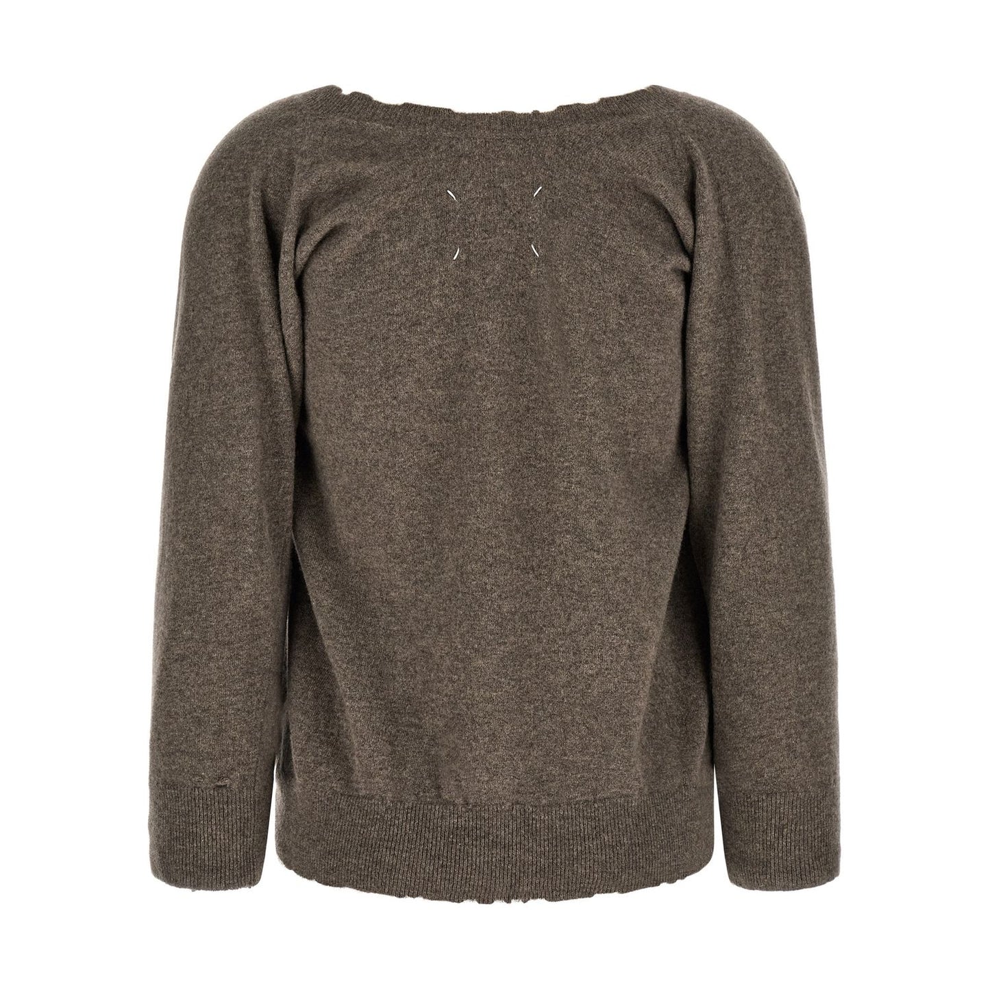 Maison Margiela Brown Virgin Wool Cardigan