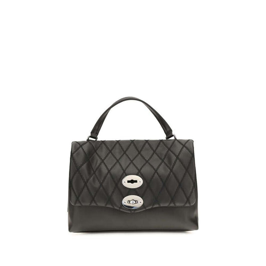 Zanellato Black Calf Leather Bos Taurus Handbag
