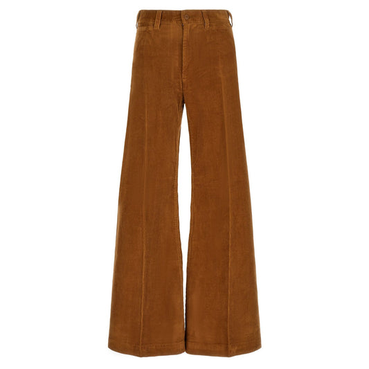 Polo Ralph Lauren Brown Cotton Flared Pants