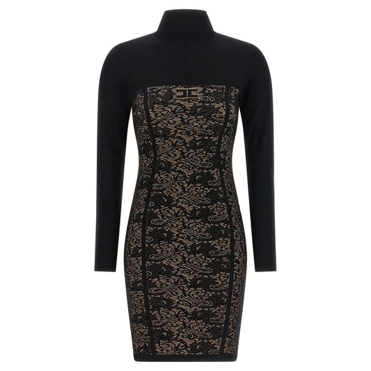 Elisabetta Franchi Black Viscose Short Dress