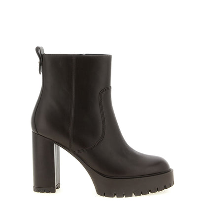 PINKO Brown Cowhide Ankle Boots