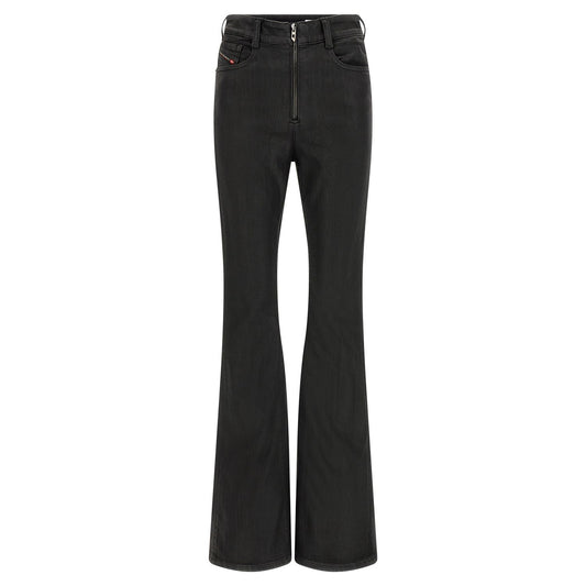 Diesel Black Cotton Slim Fit Jeans