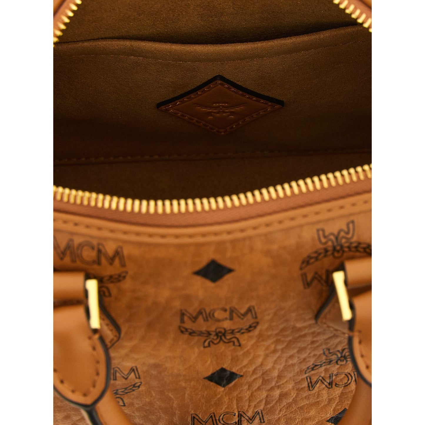 MCM Brown Polyethylene Handbag
