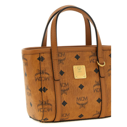 MCM Brown Polyethylene Tote Bag