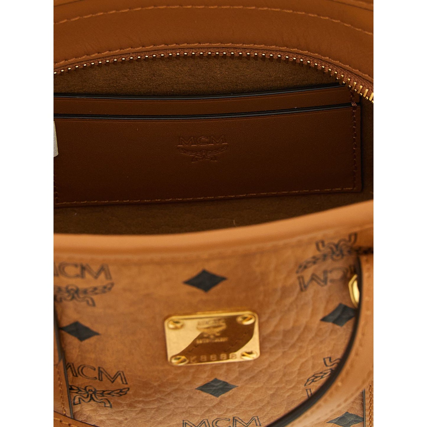 MCM Brown Polyethylene Tote Bag