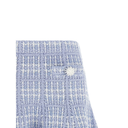 Self-Portrait Blue Cotton Long Skirt