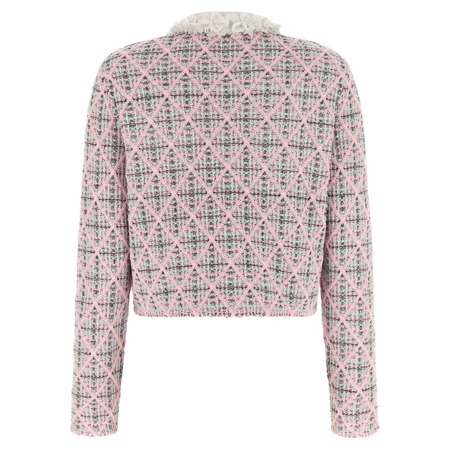 Self-Portrait Multicolor Cotton Cardigan