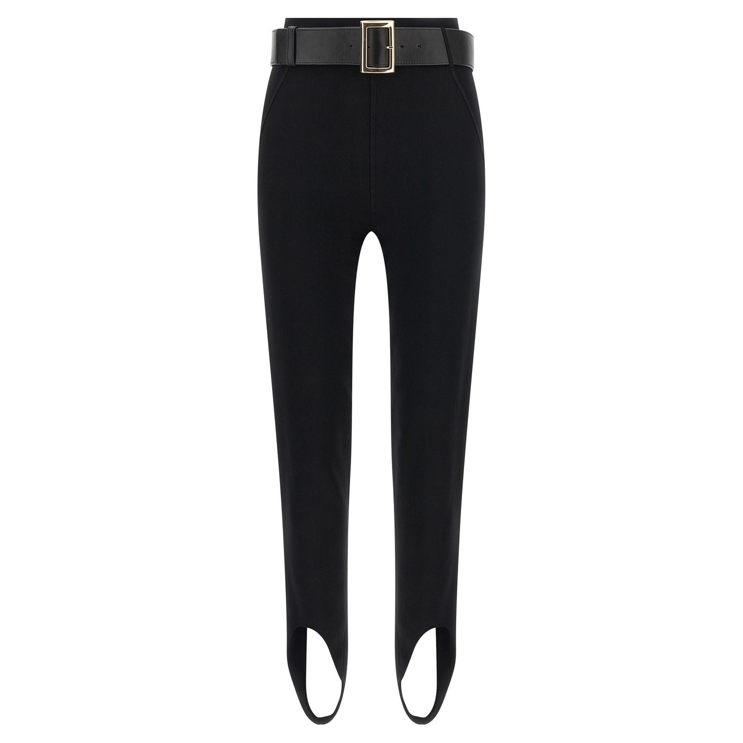 Self-Portrait Black Viscose Leggings