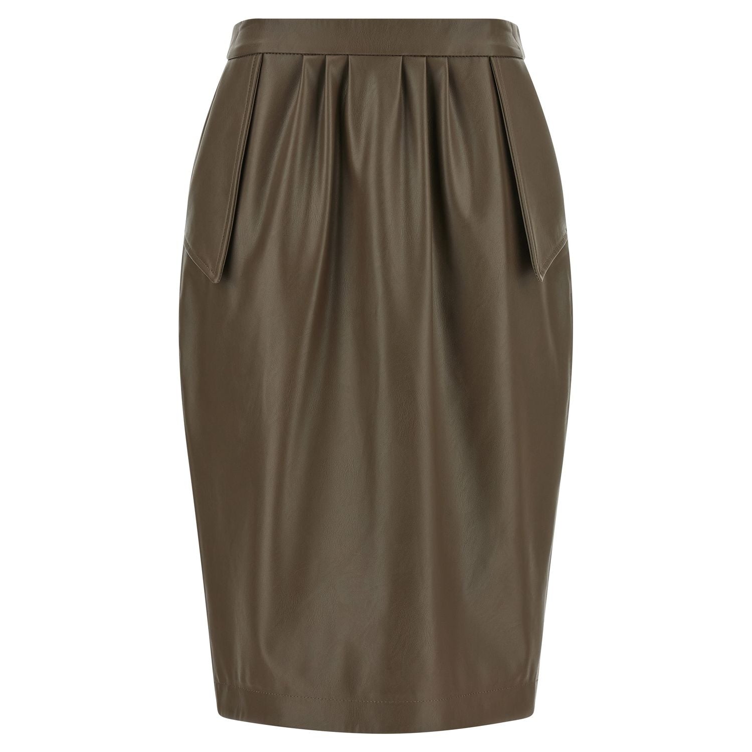 Stella McCartney Brown Polyester Midi Skirt