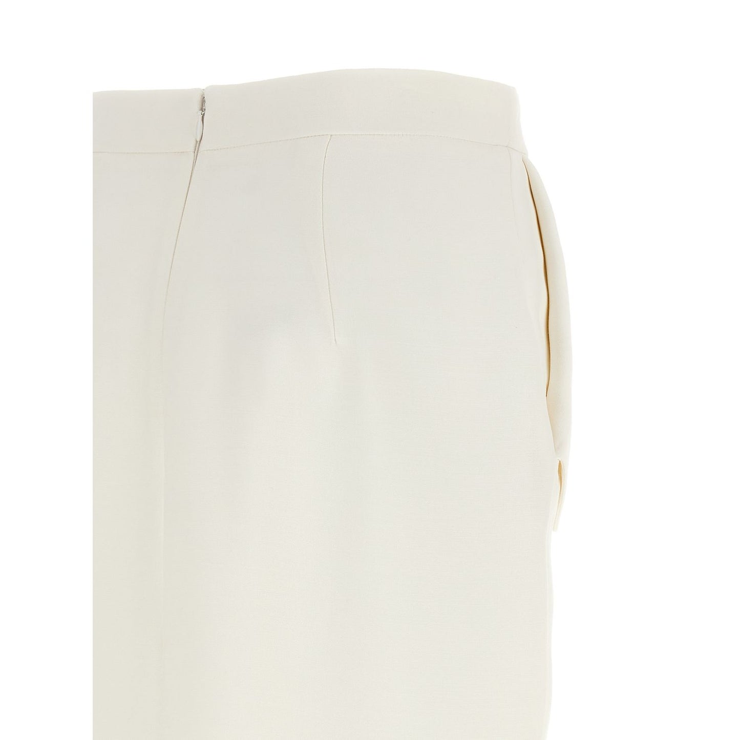 Stella McCartney White Polyester Midi Skirt
