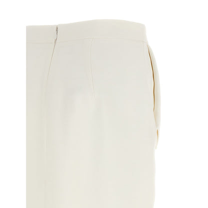 Stella McCartney White Polyester Midi Skirt
