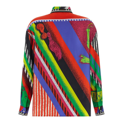 Versace Multicolor Silk Blouse
