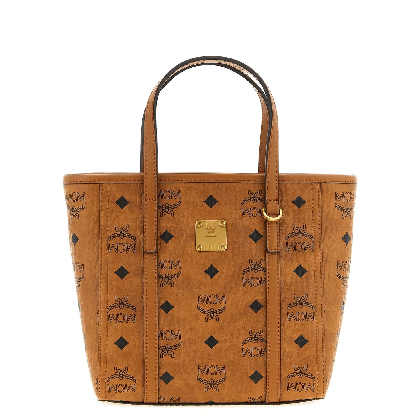 MCM Brown Polyethylene Tote Bag