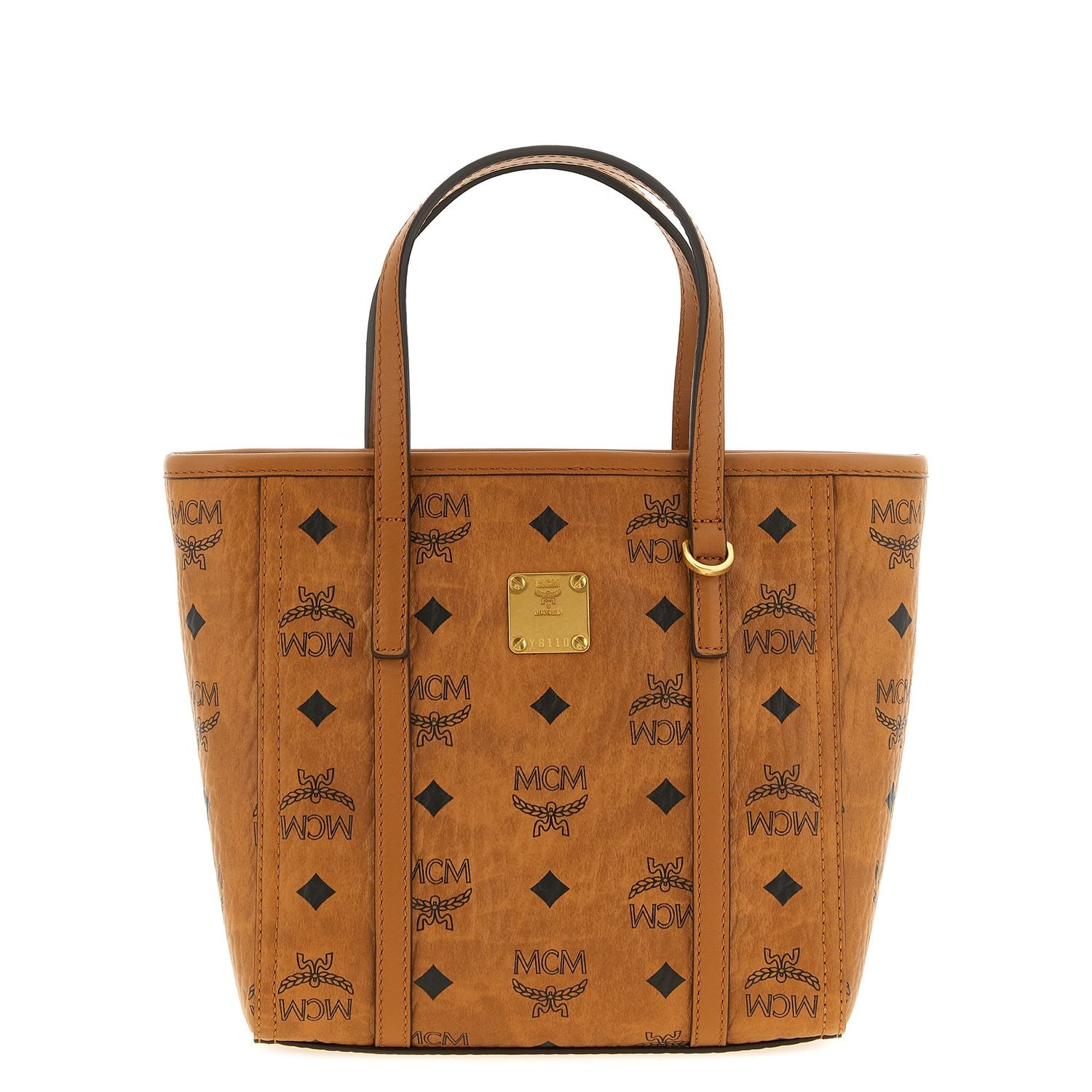 MCM Brown Polyethylene Tote Bag