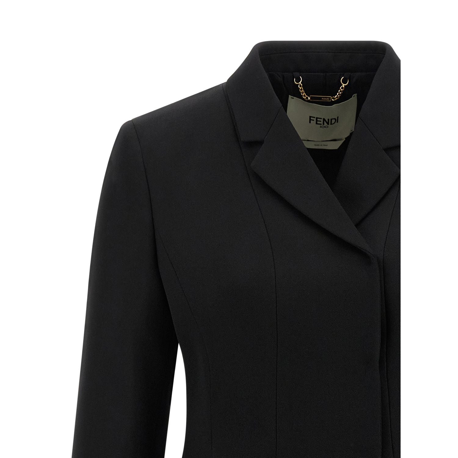 Fendi Black Virgin Wool Blazer