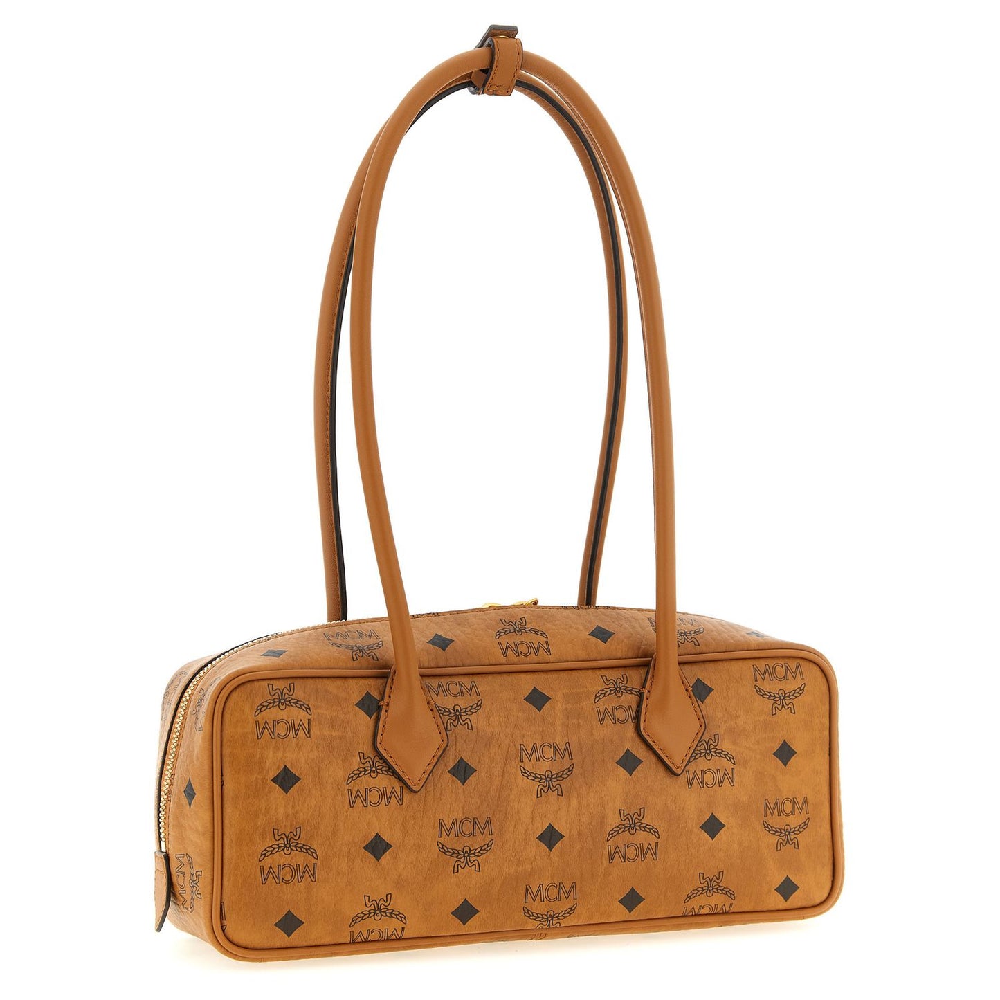 MCM Brown Polyethylene Shoulder Bag