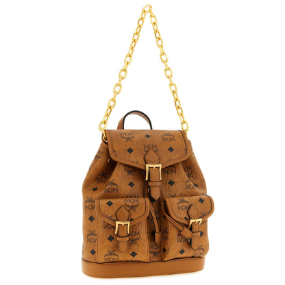 MCM Brown Polyethylene Backpack