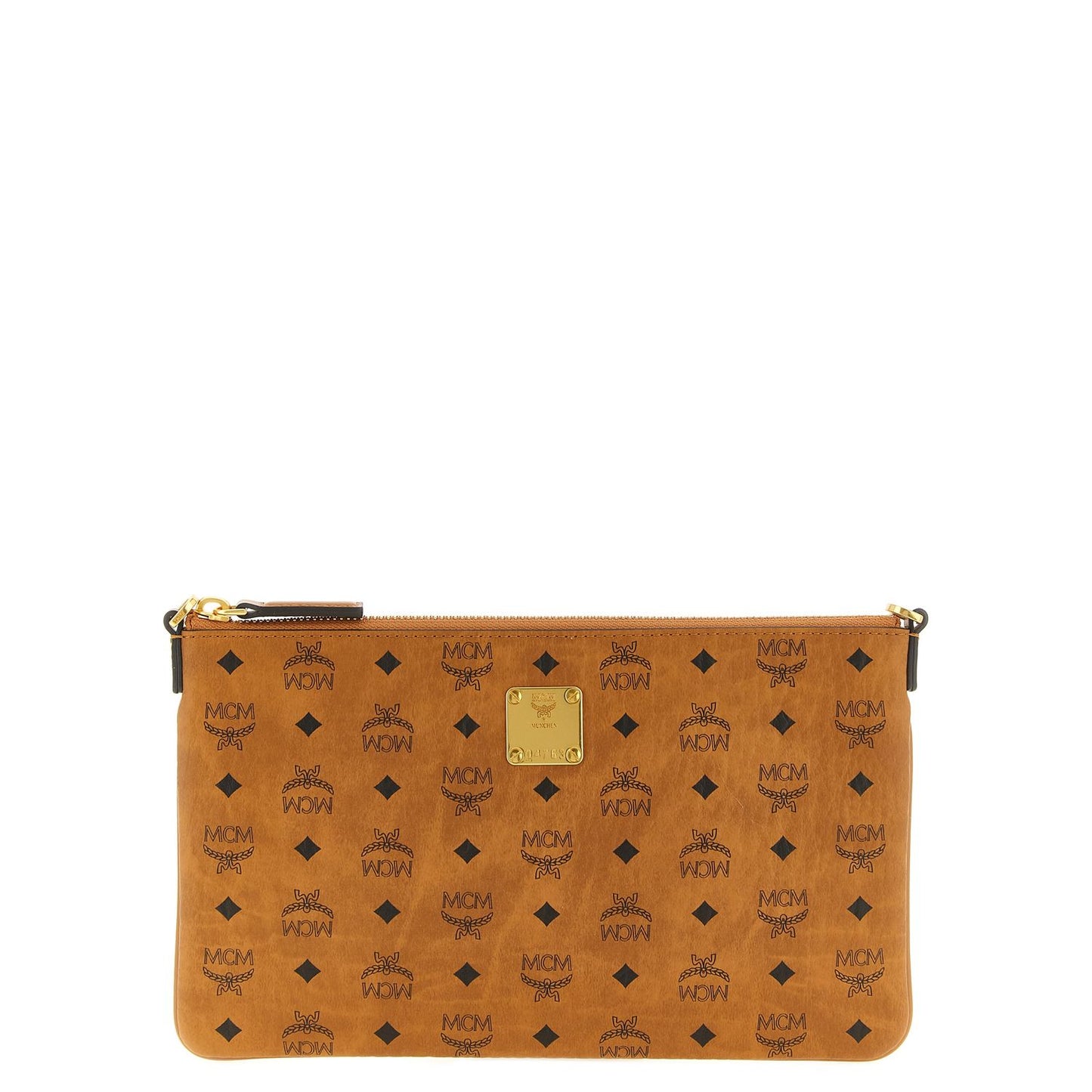 MCM Brown Polyethylene Clutch Bag