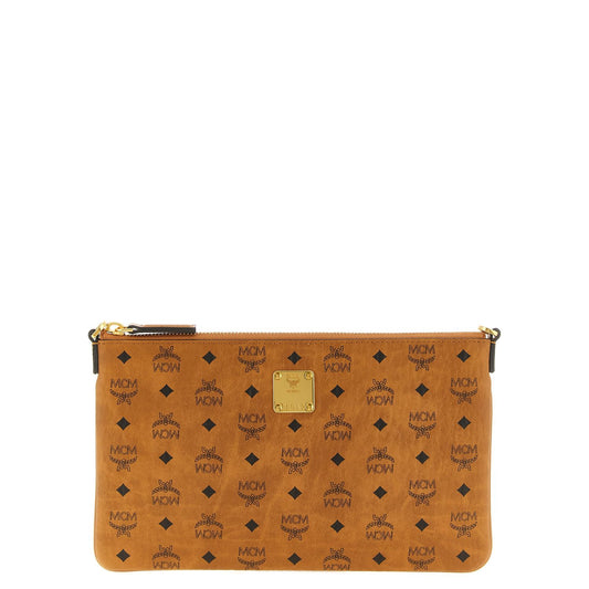 MCM Brown Polyethylene Clutch Bag