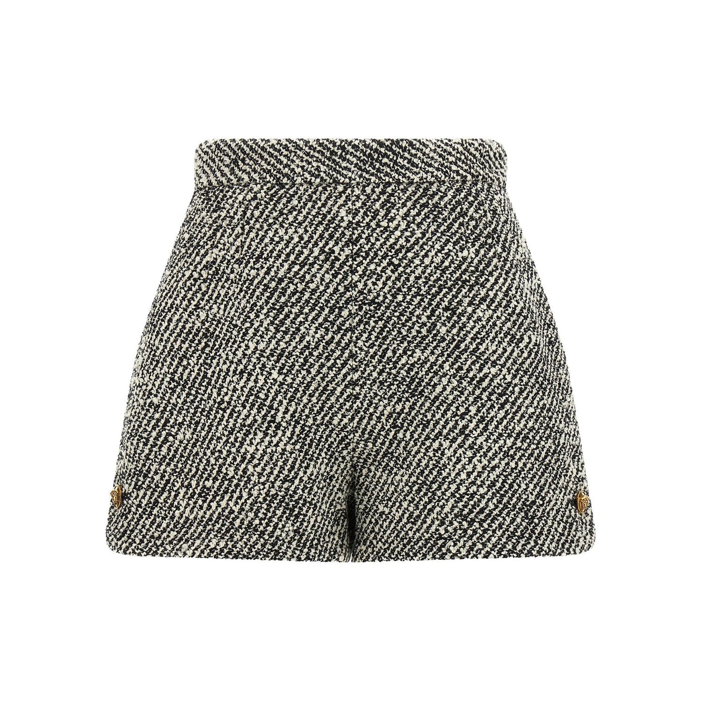 Versace Bicolor Virgin Wool Bermuda Shorts