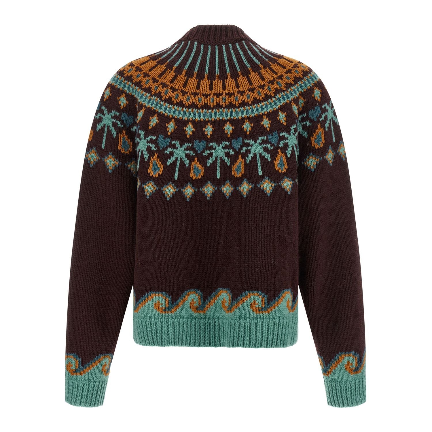 Alanui Brown Virgin Wool Cardigan