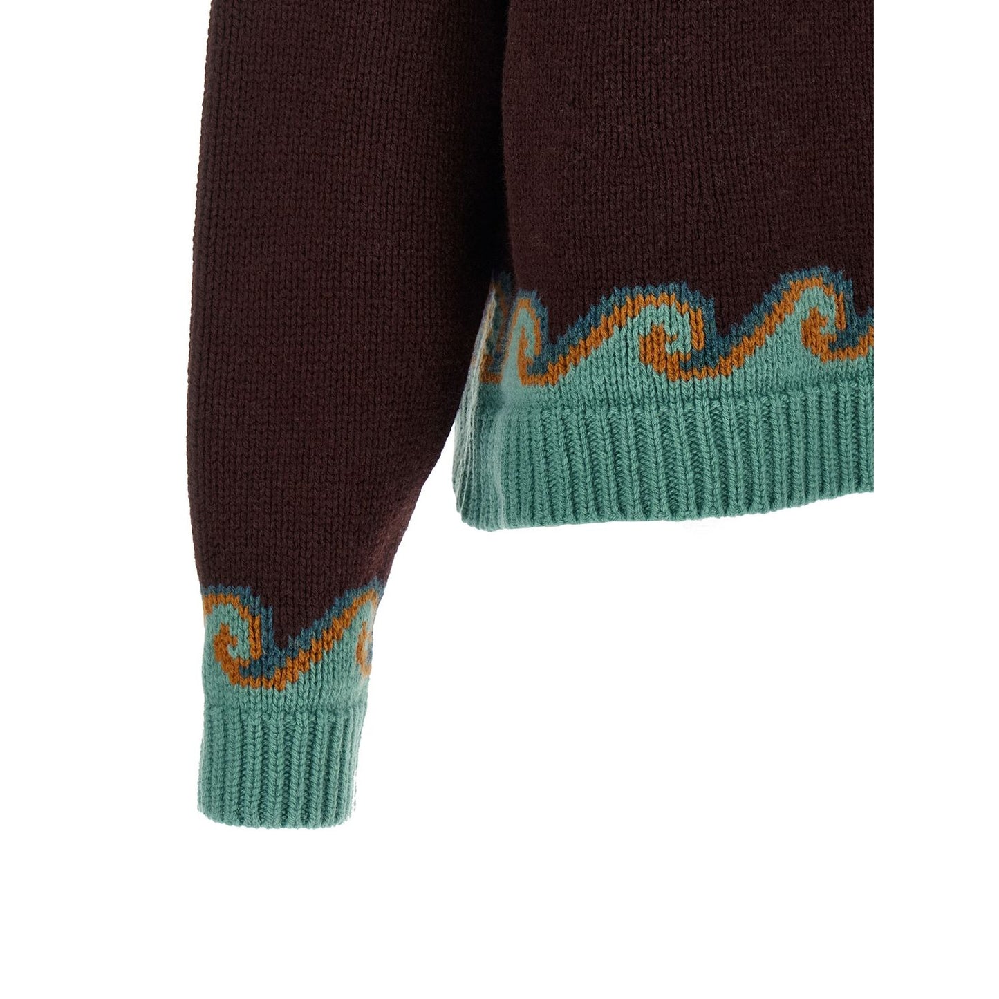 Alanui Brown Virgin Wool Cardigan