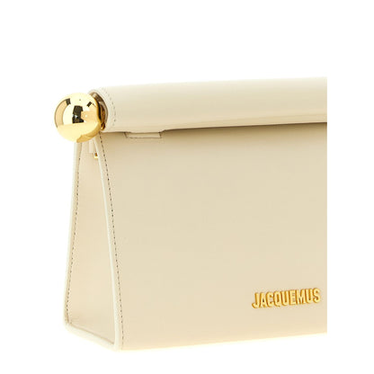 Jacquemus White Lamb Leather Clutch Bag