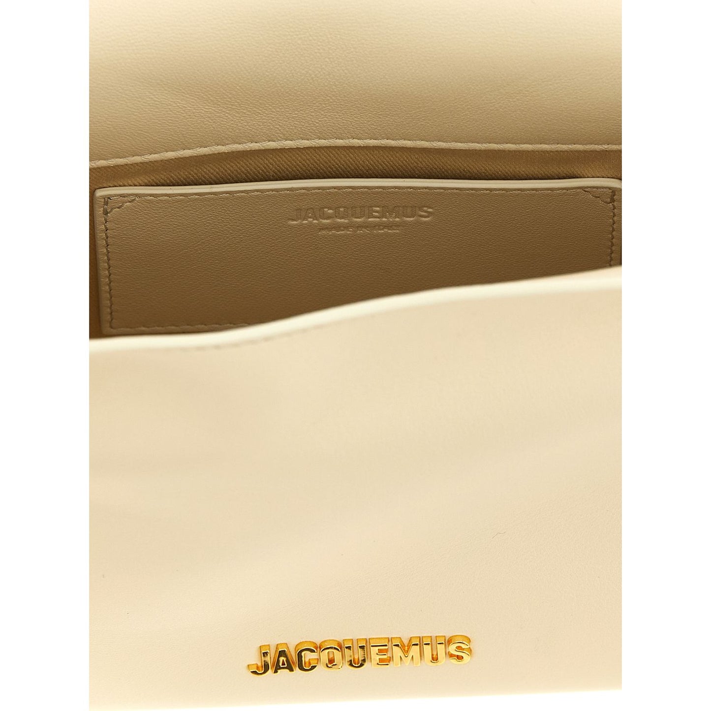 Jacquemus White Lamb Leather Clutch Bag