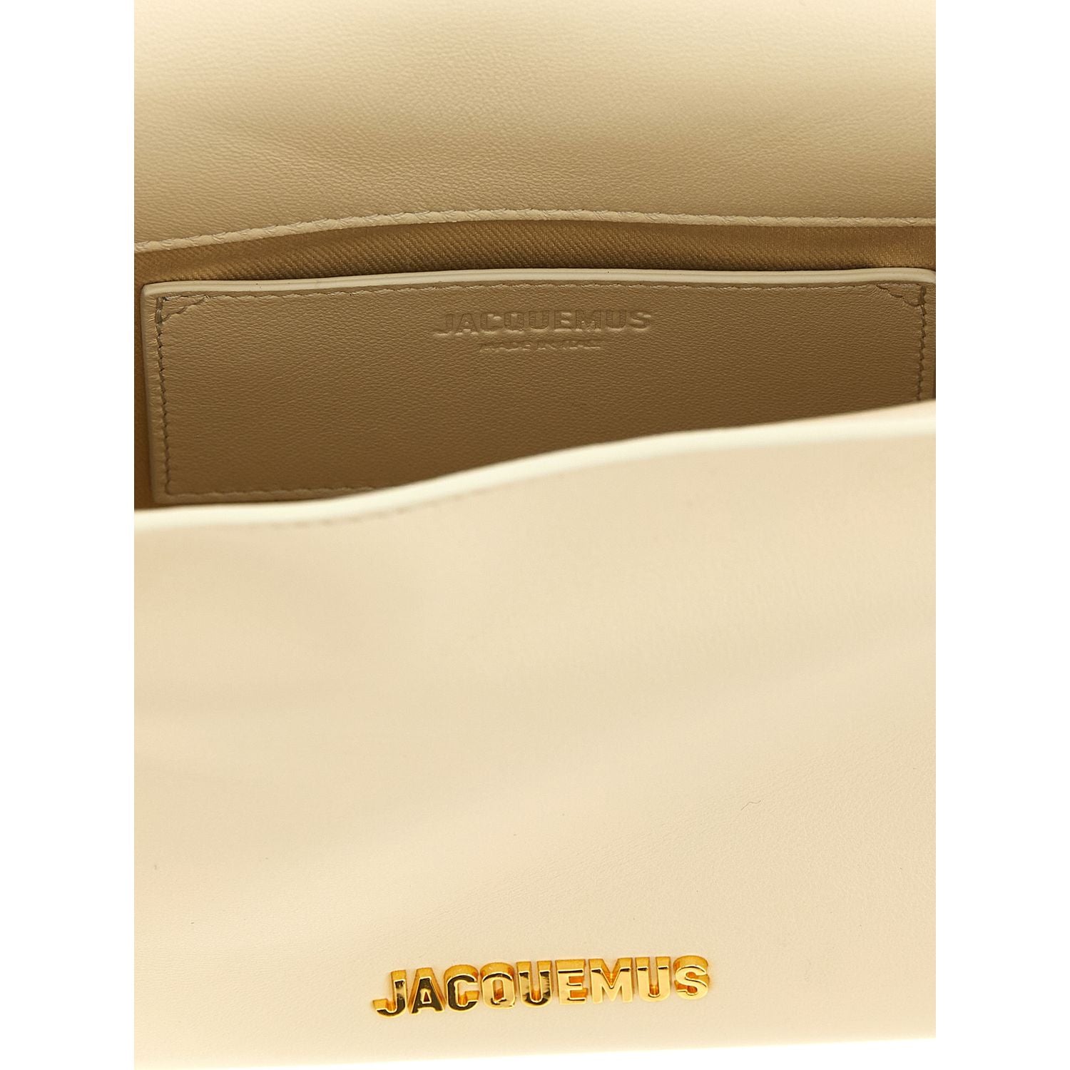 Jacquemus White Lamb Leather Clutch Bag