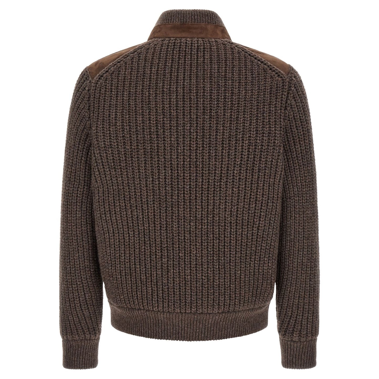 Brunello Cucinelli Brown Lamb Leather Leather Jacket