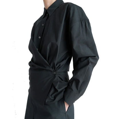 Lemaire Black Polyamide Dress Shirt