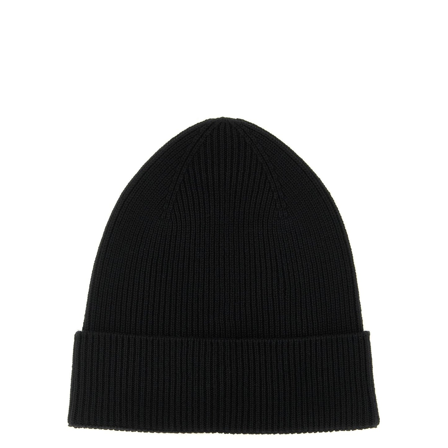 Moncler Black Virgin Wool Beanie