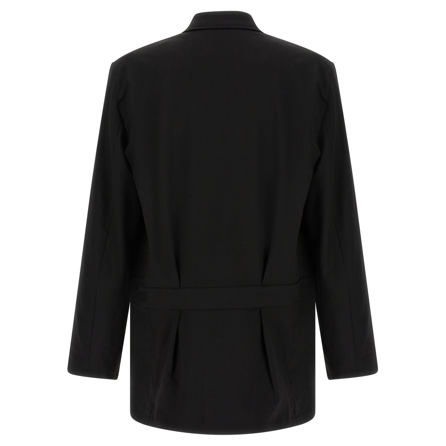 Y-3 Black Wool Full-Length Jacket
