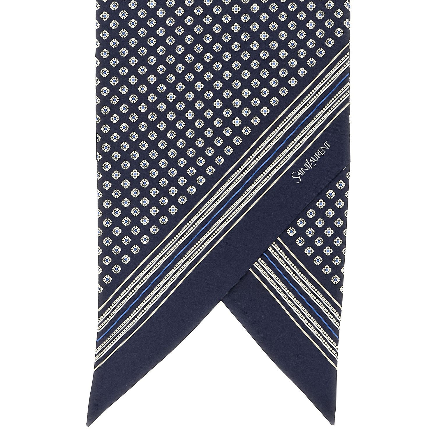 Saint Laurent Blue Silk Foulard