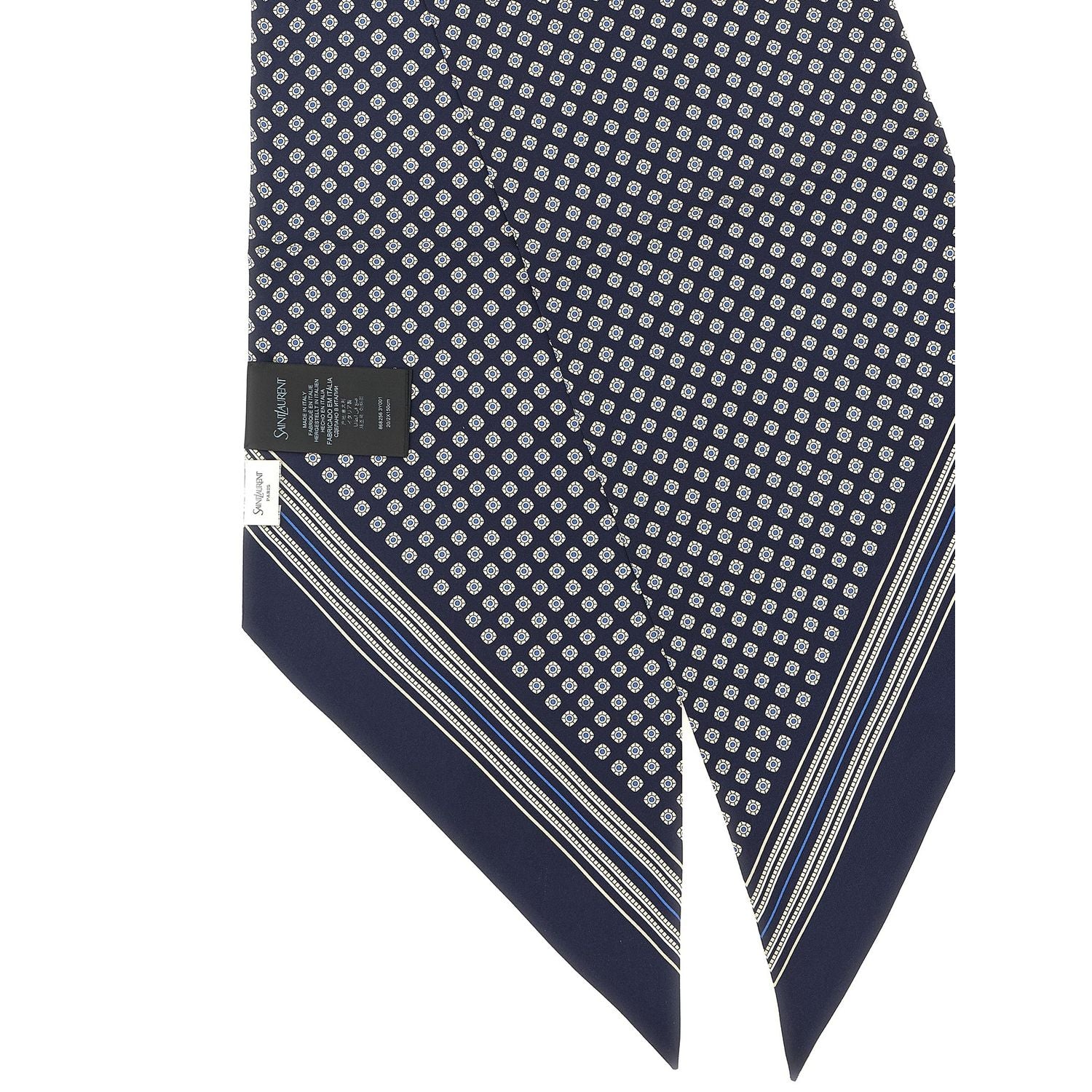 Saint Laurent Blue Silk Foulard