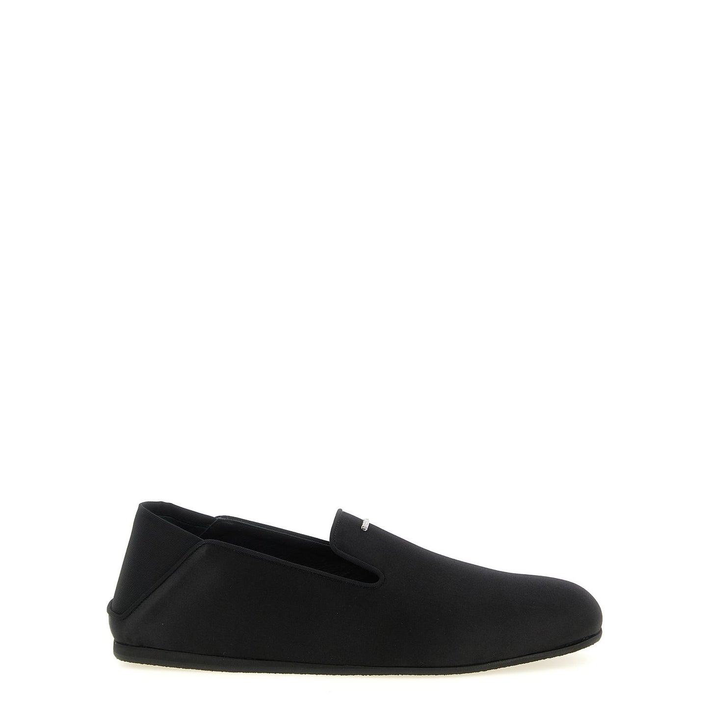 Giuseppe Zanotti Black Viscose Slip-On Loafers