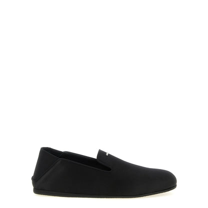 Giuseppe Zanotti Black Viscose Slip-On Loafers