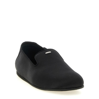Giuseppe Zanotti Black Viscose Slip-On Loafers