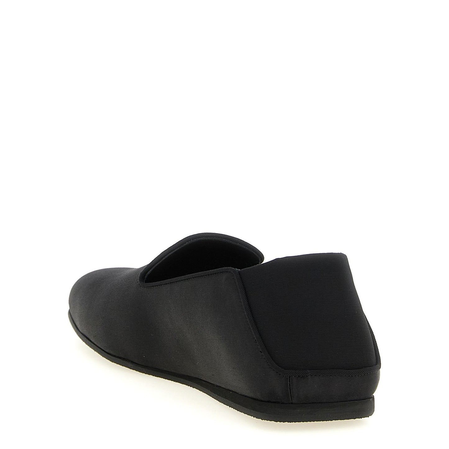Giuseppe Zanotti Black Viscose Slip-On Loafers