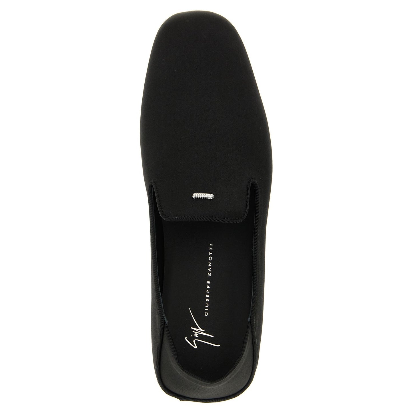 Giuseppe Zanotti Black Viscose Slip-On Loafers