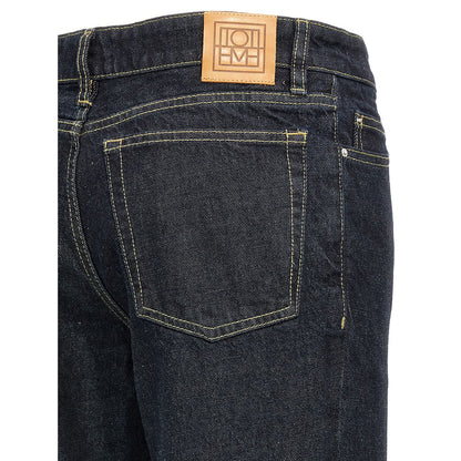 TOTEME Blue Cotton Tapered Jeans