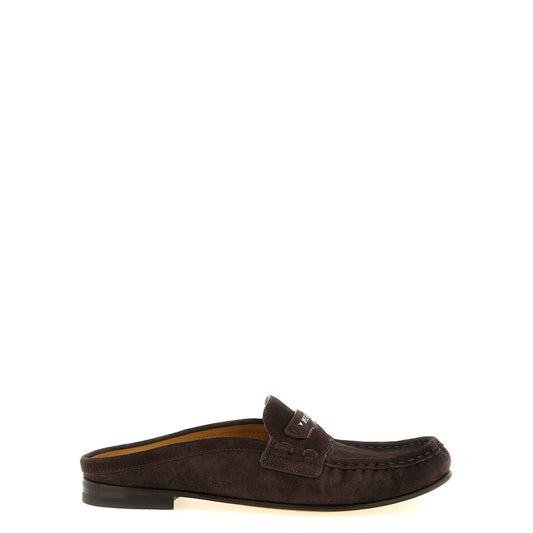 Fendi Brown Calfskin Slip-On Loafers
