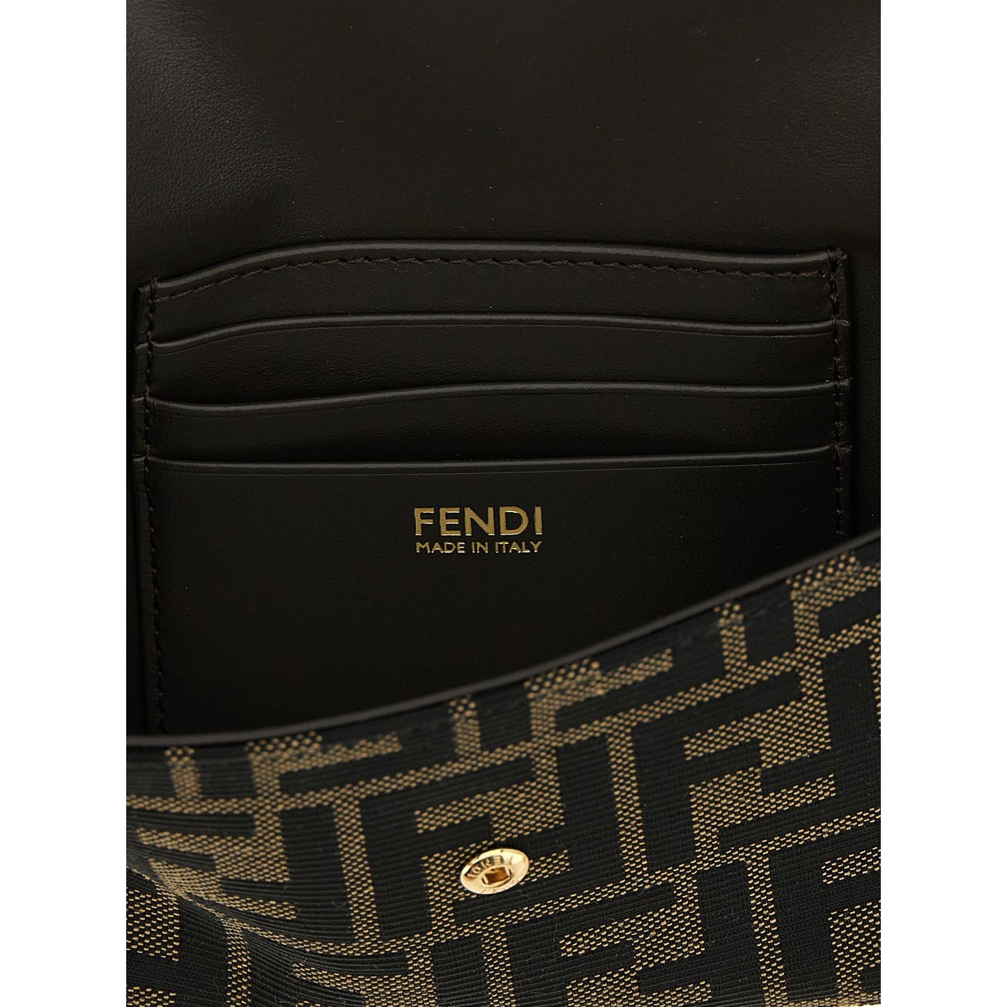 Fendi Brown Polyester Cardholder